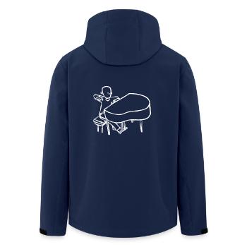 Pianiste (blanc) - Veste softshell homme en polyester recyclé Stanley/Stella - marine - Dos - AI Model Male 185 light (185cm)