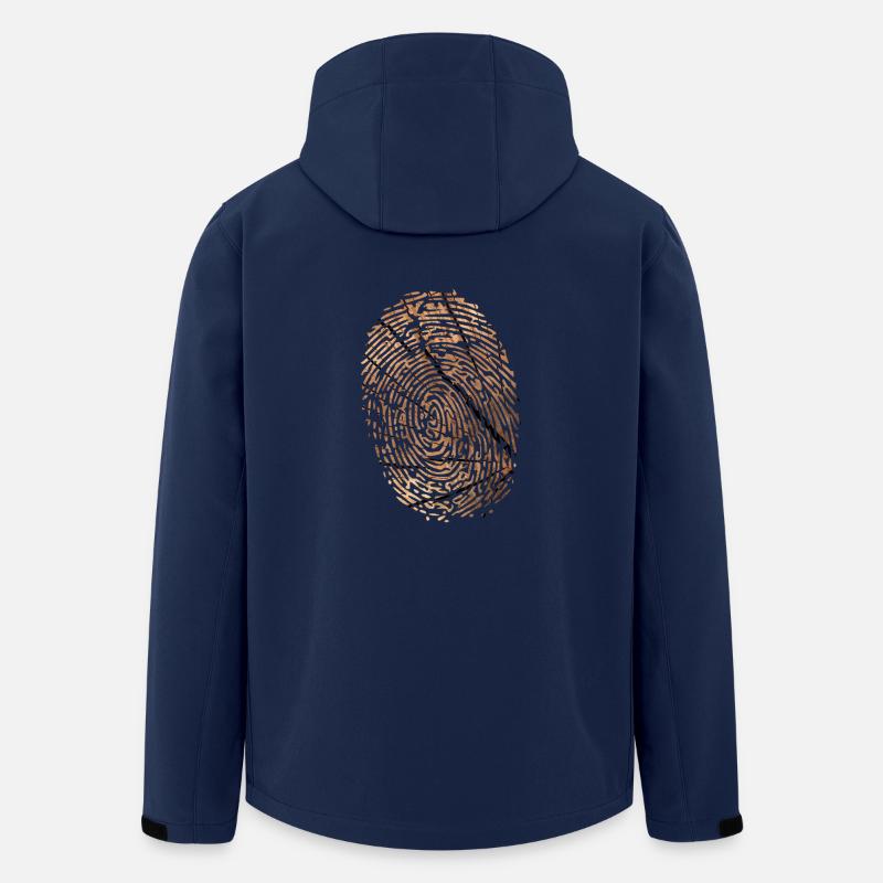 Fingerabdruck Holz - Recycelte Männer Softshell-Jacke von Stanley/Stella - Navy