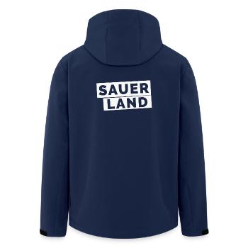 Sauerland - Men’s Recycled Softshell Jacket by Stanley/Stella - navy - Back - AI Model Male 185 light (185cm)