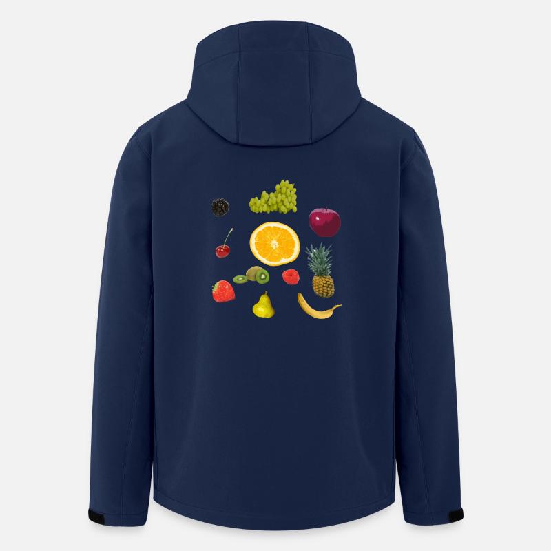 Früchte - Recycelte Männer Softshell-Jacke von Stanley/Stella - Navy