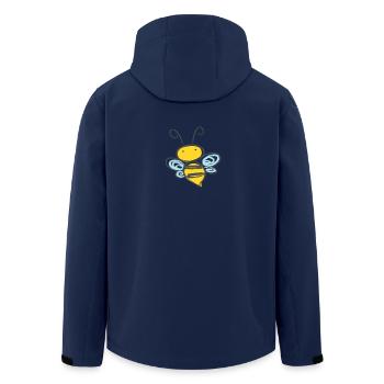 Biene - Recycelte Männer Softshell-Jacke von Stanley/Stella - Navy - Hinten - AI Model Male 185 light (185cm)