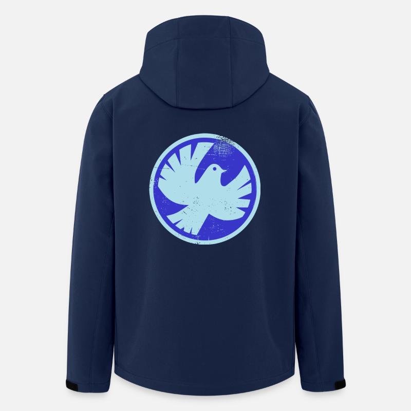 Friedenstaube - Recycelte Männer Softshell-Jacke von Stanley/Stella - Navy