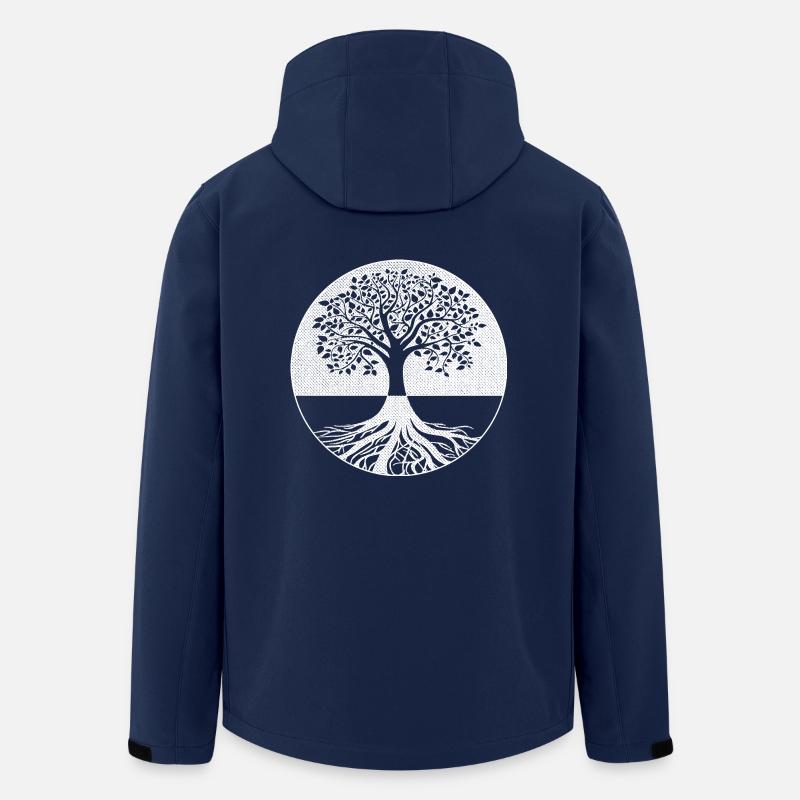 Lebensbaum - Recycelte Männer Softshell-Jacke von Stanley/Stella - Navy