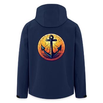 Anchor Sunset Red Colors - Veste softshell homme en polyester recyclé Stanley/Stella - marine - Dos - AI Model Male 185 light (185cm)