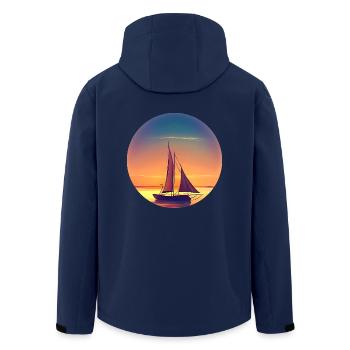 Voilier Sunset Design - Veste softshell homme en polyester recyclé Stanley/Stella - marine - Dos - AI Model Male 185 light (185cm)