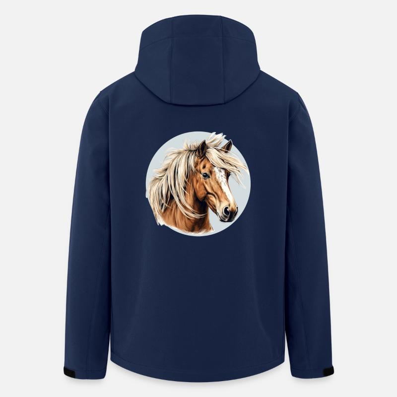 Haflinger Pferd - Recycelte Männer Softshell-Jacke von Stanley/Stella - Navy