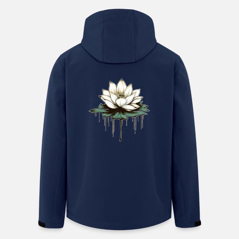 Lotusblüte - Recycelte Männer Softshell-Jacke von Stanley/Stella - Navy