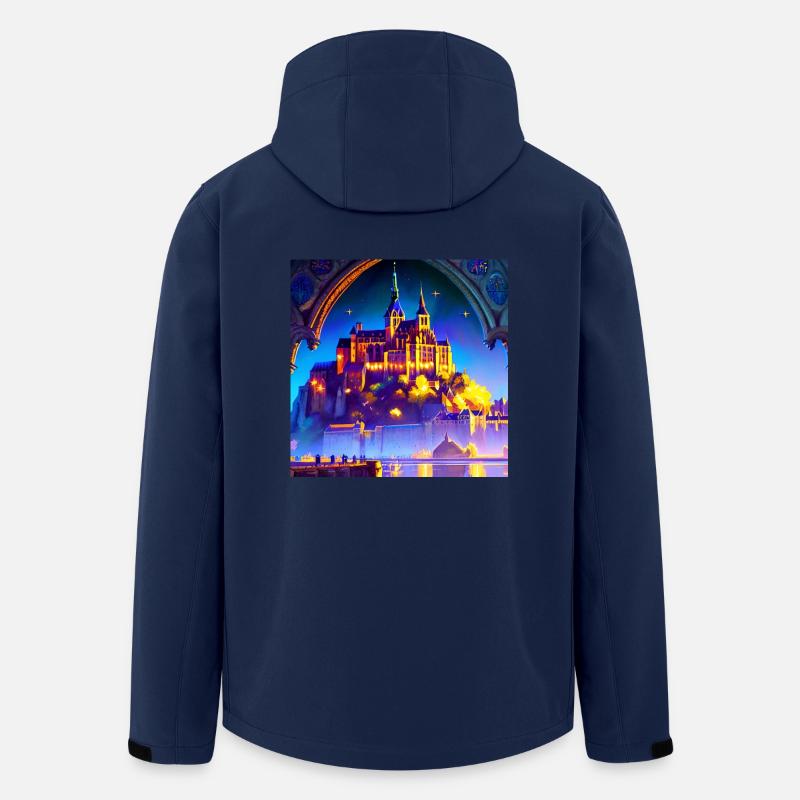 Mont Saint Michel - Château de rêve - Veste softshell homme en polyester recyclé Stanley/Stella - marine