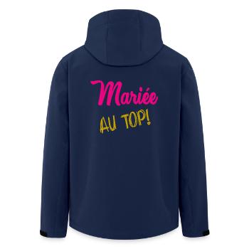 ICH KANN NICHT, ICH BIN VERHEIRATET - Recycelte Männer Softshell-Jacke von Stanley/Stella - Navy - Hinten - AI Model Male 185 light (185cm)