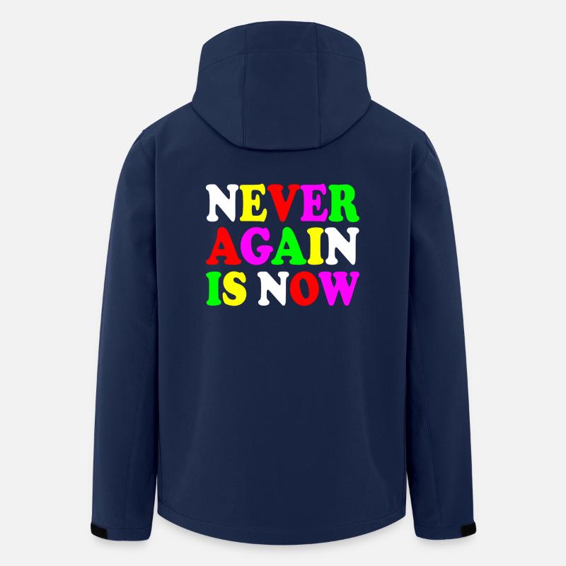 Never again is now - Veste softshell homme en polyester recyclé Stanley/Stella - marine