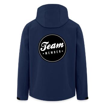 Team Mitglied - Recycelte Männer Softshell-Jacke von Stanley/Stella - Navy - Hinten - AI Model Male 185 light (185cm)