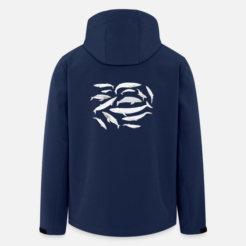 Wale - Baleines - Wale - Recycelte Männer Softshell-Jacke von Stanley/Stella - Navy