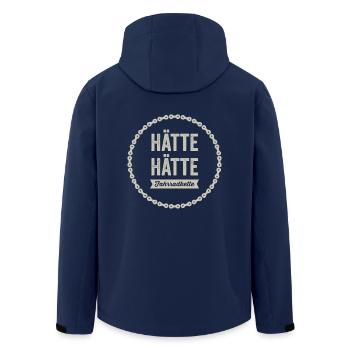 Hätte Hätte Fahrrad kette - Recycelte Männer Softshell-Jacke von Stanley/Stella - Navy - Hinten - AI Model Male 185 light (185cm)