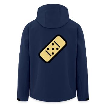 Comic Pflaster - Recycelte Männer Softshell-Jacke von Stanley/Stella - Navy - Hinten - AI Model Male 185 light (185cm)
