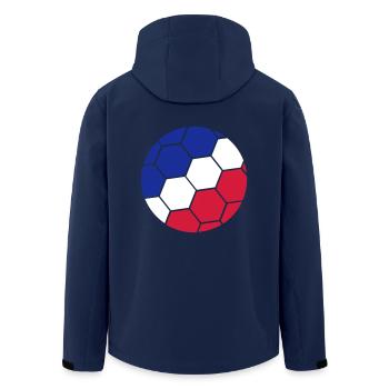 Ball Italien Französischer Fußball Frankreich Fan - Recycelte Männer Softshell-Jacke von Stanley/Stella - Navy - Hinten - AI Model Male 185 light (185cm)