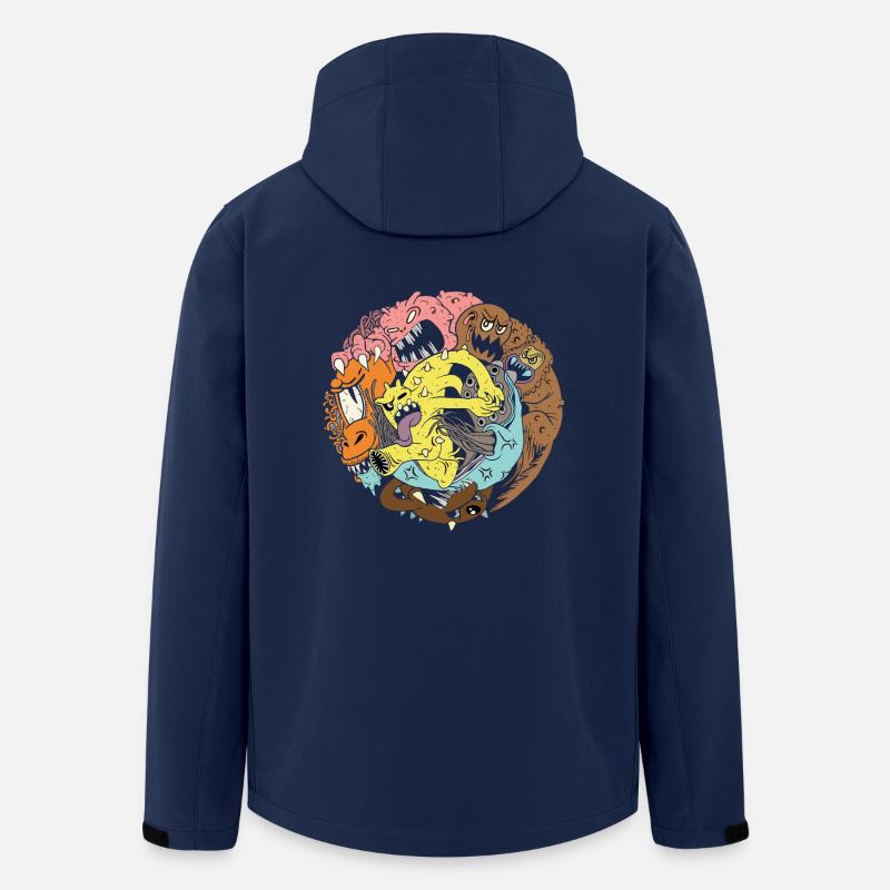 Monsterclub - Recycelte Männer Softshell-Jacke von Stanley/Stella - Navy