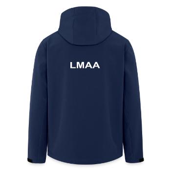 LMAA - Lèche-moi au grand droit - Veste softshell homme en polyester recyclé Stanley/Stella - marine - Dos - AI Model Male 185 light (185cm)
