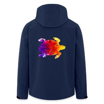 Farbige Schildkröte - Recycelte Männer Softshell-Jacke von Stanley/Stella - Navy - Hinten - AI Model Male 185 light (185cm)