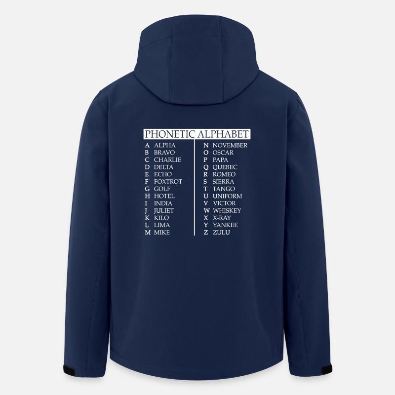 Phonetic alphabet - Men’s Recycled Softshell Jacket by Stanley/Stella - navy