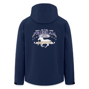 Friesian Friese Pferd Pferderasse best friends BFF - Recycelte Männer Softshell-Jacke von Stanley/Stella - Navy - Hinten - AI Model Male 185 light (185cm)