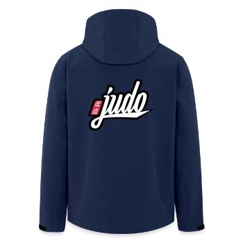 Judo - Recycelte Männer Softshell-Jacke von Stanley/Stella - Navy - Hinten - AI Model Male 185 light (185cm)