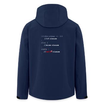 Santa Clause - Christmas programmer gift - Men’s Recycled Softshell Jacket by Stanley/Stella - navy - Back - AI Model Male 185 light (185cm)