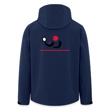 Tennis de table - Joueur avec ballon (Tennis de table) - Veste softshell homme en polyester recyclé Stanley/Stella - marine - Dos - AI Model Male 185 light (185cm)