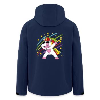 Tamponner, licorne - Veste softshell homme en polyester recyclé Stanley/Stella - marine - Dos - AI Model Male 185 light (185cm)