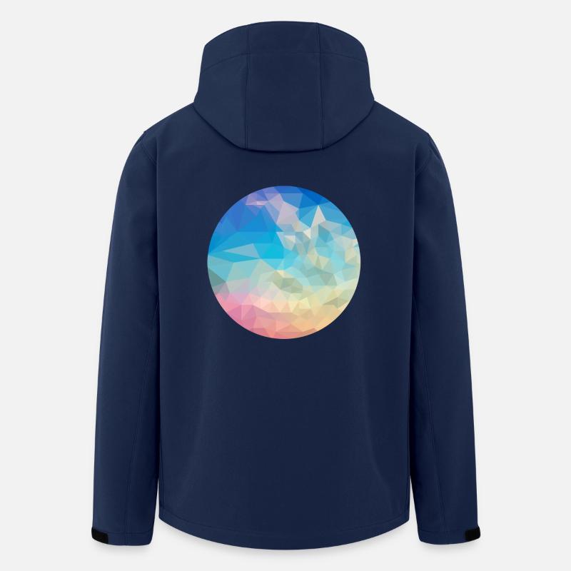 abstract - Men’s Recycled Softshell Jacket by Stanley/Stella - navy