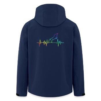 unicorn unicorn glitter birthday birth gift - Men’s Recycled Softshell Jacket by Stanley/Stella - navy - Back - AI Model Male 185 light (185cm)