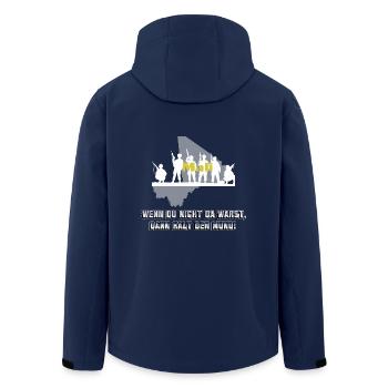 Soldat militaire Bundeswehr Mali utiliser - Veste softshell homme en polyester recyclé Stanley/Stella - marine - Dos - AI Model Male 185 light (185cm)