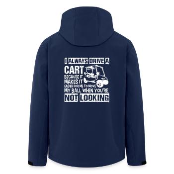 Ich fahre immer den Golf Cart T Shirt - Recycelte Männer Softshell-Jacke von Stanley/Stella - Navy - Hinten - AI Model Male 185 light (185cm)