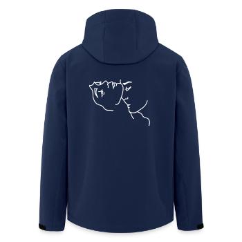 Baiser l'amour du cou - Veste softshell homme en polyester recyclé Stanley/Stella - marine - Dos - AI Model Male 185 light (185cm)