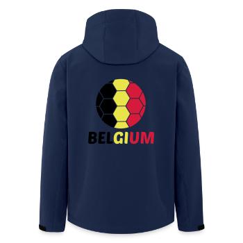 Belgium Belgien Text Flagge Cool Fußball Fan Spaß - Recycelte Männer Softshell-Jacke von Stanley/Stella - Navy - Hinten - AI Model Male 185 light (185cm)