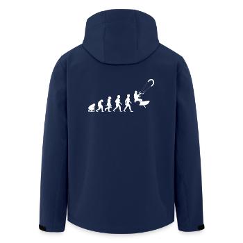 Evolution Kitesurfing Kiteboarding Steering Kite Sailing - Men’s Recycled Softshell Jacket by Stanley/Stella - navy - Back - AI Model Male 185 light (185cm)