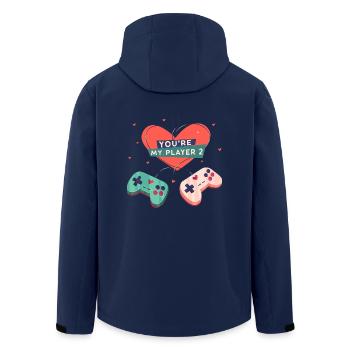 You re my player 2 boyfriend gambler girlfriend gamer - Men’s Recycled Softshell Jacket by Stanley/Stella - navy - Back - AI Model Male 185 light (185cm)