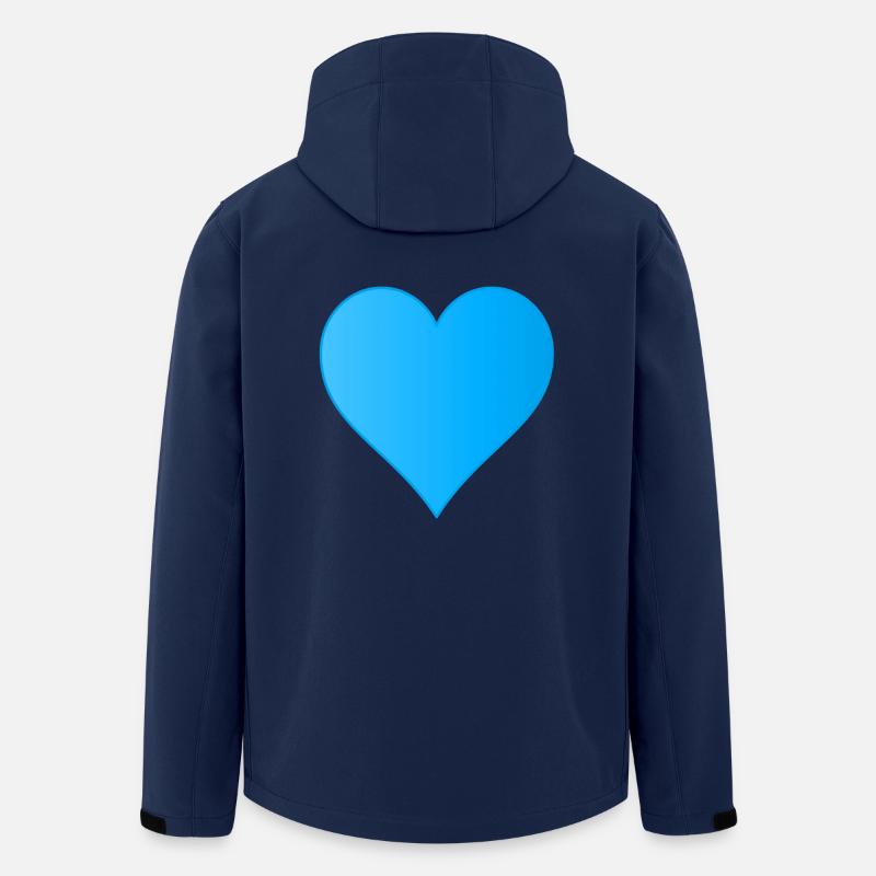 blått hjärta - blått hjärta - toppdesign - Återvunnen softshell-jacka Herr Stanley/Stella Discoverer - marinblått
