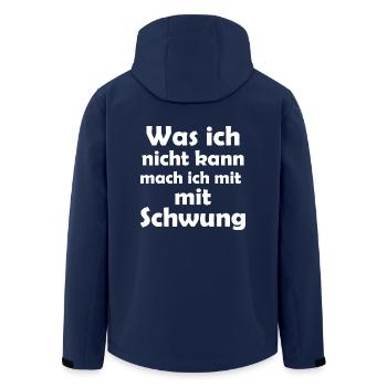What I can't do I do with momentum - Men’s Recycled Softshell Jacket by Stanley/Stella - navy - Back - AI Model Male 185 light (185cm)