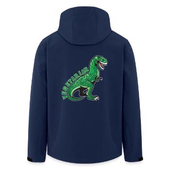 Veganer Vegetarier Tierschutz Geschenkidee - Recycelte Männer Softshell-Jacke von Stanley/Stella - Navy - Hinten - AI Model Male 185 light (185cm)