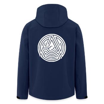 Anarchy - Men’s Recycled Softshell Jacket by Stanley/Stella - navy - Back - AI Model Male 185 light (185cm)