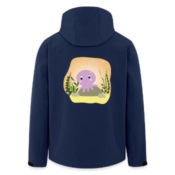 Otto Oktopus - Geschenk - Geschenkidee - Recycelte Männer Softshell-Jacke von Stanley/Stella - Navy - Hinten - AI Model Male 185 light (185cm)
