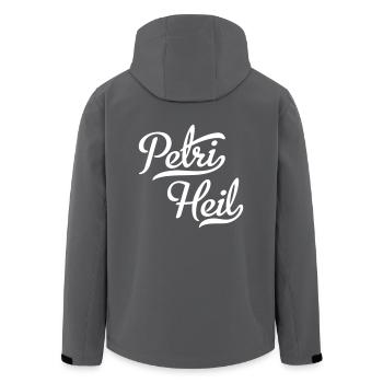 Petri Heil - Recycelte Männer Softshell-Jacke von Stanley/Stella - Anthrazit - Hinten - AI Model Male 185 light (185cm)