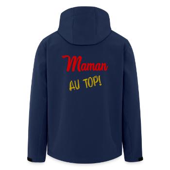 MOTHER'S DAY - Men’s Recycled Softshell Jacket by Stanley/Stella - navy - Back - AI Model Male 185 light (185cm)