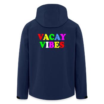 Vacay vibes - Veste softshell homme en polyester recyclé Stanley/Stella - marine - Dos - AI Model Male 185 light (185cm)