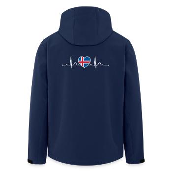 Islande Heartline Heartbeat Scandinavie Vacances - Veste softshell homme en polyester recyclé Stanley/Stella - marine - Dos - AI Model Male 185 light (185cm)