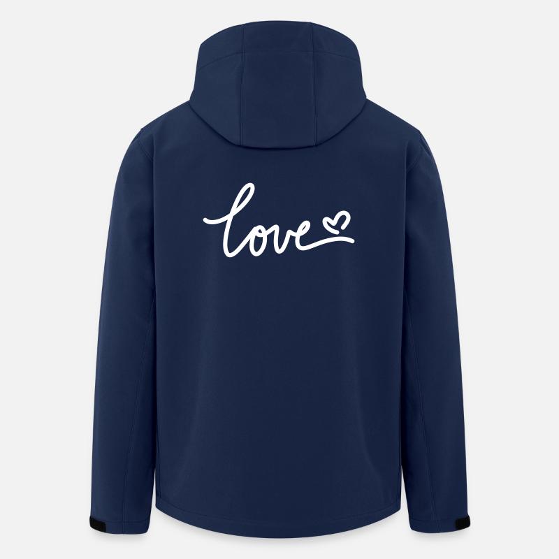 love white - Recycelte Männer Softshell-Jacke von Stanley/Stella - Navy