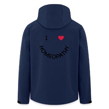 J'adore l'homéopathie - Veste softshell homme en polyester recyclé Stanley/Stella - marine - Dos - AI Model Male 185 light (185cm)