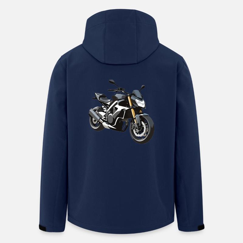Biker Sticker - Motorbike Design - Recycelte Männer Softshell-Jacke von Stanley/Stella - Navy