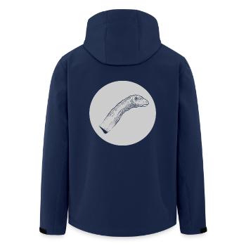 Dinosaure Dinosaure à long cou - Veste softshell homme en polyester recyclé Stanley/Stella - marine - Dos - AI Model Male 185 light (185cm)