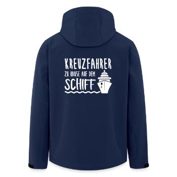 Kreuzfahrer Kreuzfahrt Schiff Urlaub Geschenk - Recycelte Männer Softshell-Jacke von Stanley/Stella - Navy - Hinten - AI Model Male 185 light (185cm)